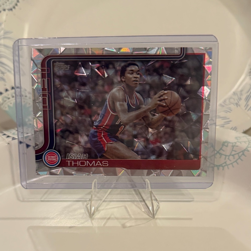 Topps Prism Basketball Card with Red and Silver Accents